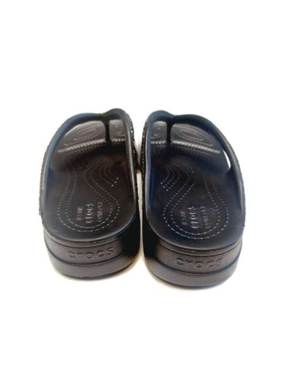 CROCS Sloane Womens Size 10 Glitter Wedge Flip Flops Lightweight Slip On Sandals - Picture 7 of 9